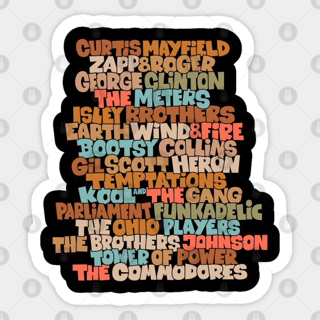 Funk Odyssey: Legends of the Groove Sticker by Boogosh